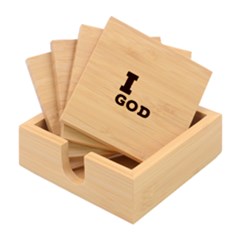 I Love God Bamboo Coaster Set by ilovewhateva