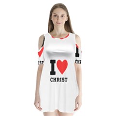 I Love Christ Shoulder Cutout Velvet One Piece by ilovewhateva