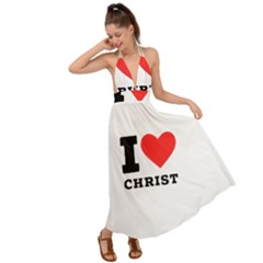 I Love Christ Backless Maxi Beach Dress by ilovewhateva