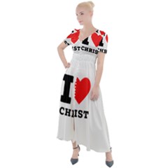 I Love Christ Button Up Short Sleeve Maxi Dress by ilovewhateva