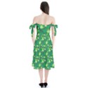 Leaf Clover Star Glitter Seamless Shoulder Tie Bardot Midi Dress View2