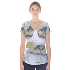 Technics Design Element Set Pattern Graphic Symbol Short Sleeve Front Detail Top by danenraven