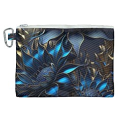 Flower Metal Flowers Sculpture Canvas Cosmetic Bag (xl) by Ravend