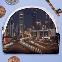 Skyscrapers Buildings Skyline Horseshoe Style Canvas Pouch by Ravend