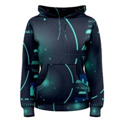 Sci Fi Computer Screen Women s Pullover Hoodie by Uceng