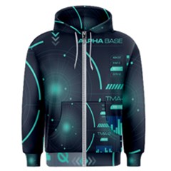 Sci Fi Computer Screen Men s Zipper Hoodie by Uceng