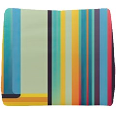 Colorful Rainbow Striped Pattern Seat Cushion by Uceng