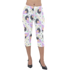 Pattern Pastel Drawing Art Lightweight Velour Capri Leggings  by Uceng