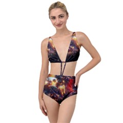 Nebula Galaxy Stars Astronomy Tied Up Two Piece Swimsuit by Uceng