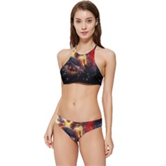 Nebula Galaxy Stars Astronomy Banded Triangle Bikini Set by Uceng