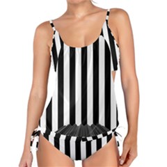 Illustration Stripes Geometric Pattern Tankini Set by Uceng