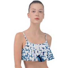 Flower Flora Decoration Pattern Frill Bikini Top by Uceng