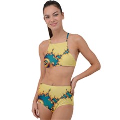 Fractal Art Fractals Digital Art High Waist Tankini Set by Uceng