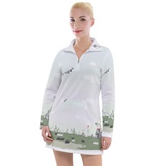 Abstract Women s Long Sleeve Casual Dress by artworkshop