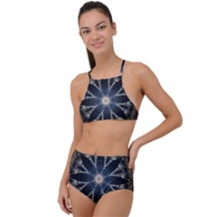 Mandala Ornament Background High Waist Tankini Set by Uceng