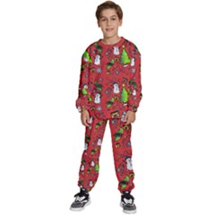 Santa Snowman Gift Holiday Kids  Sweatshirt Set by Uceng