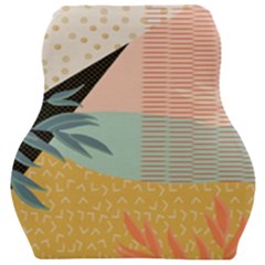 Leaves Pattern Design Colorful Car Seat Velour Cushion  by Uceng