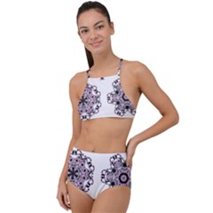 Frame Border Picture Frame High Waist Tankini Set by Uceng