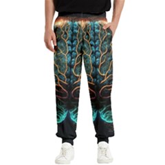 Brain Mind Technology Circuit Board Layout Patterns Men s Elastic Waist Pants by Uceng