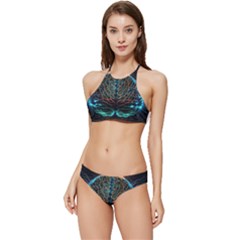 Brain Mind Technology Circuit Board Layout Patterns Banded Triangle Bikini Set by Uceng