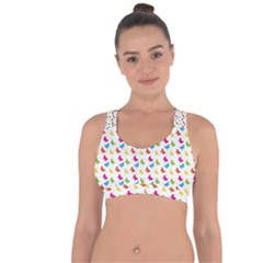 Butterfly Pattern Design Wallpaper Background Cross String Back Sports Bra by Ravend