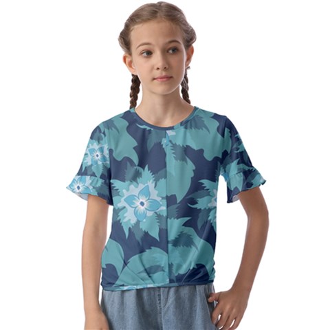 Graphic Design Wallpaper Abstract Kids  Cuff Sleeve Scrunch Bottom Tee by Ravend