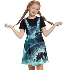 Sculpture Dinosaur Shark Frozen Winter Fantasy Kids  Apron Dress by Ravend