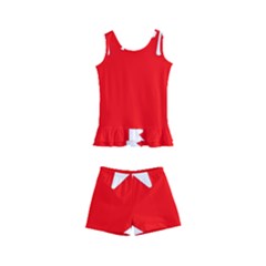 Canada Flag Canadian Flag View Kids  Boyleg Swimsuit by Ravend