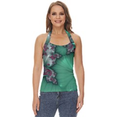 Fractal Spiral Template Abstract Background Design Basic Halter Top by Ravend