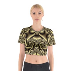 Background Fractal Sample Fantasy Texture Design Cotton Crop Top by Ravend