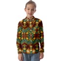 Background Abstract Fractal Annotation Texture Kids  Long Sleeve Shirt View1