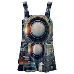 Illustrations Technology Robot Internet Processor Kids  Layered Skirt Swimsuit by Ravend