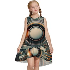 Illustrations Technology Robot Internet Processor Kids  Frill Swing Dress by Ravend