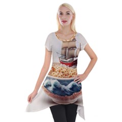 Ai Generated Noodles Pirate Chinese Food Food Short Sleeve Side Drop Tunic by danenraven