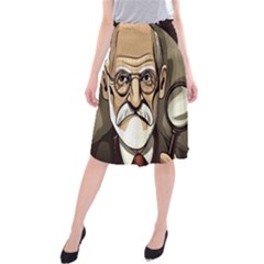 Ai Generated Psychotherapist Psychology Therapy Midi Beach Skirt by danenraven