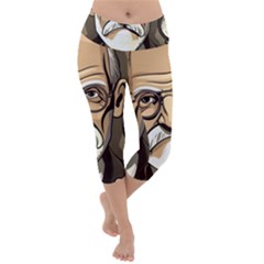 Ai Generated Psychotherapist Psychology Therapy Lightweight Velour Capri Yoga Leggings by danenraven