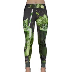 Ai Generated Drink Spinach Smooth Apple Ginger Classic Yoga Leggings by danenraven