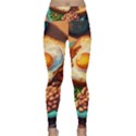 Ai Generated Breakfast Egg Beans Toast Plate Lightweight Velour Classic Yoga Leggings View1