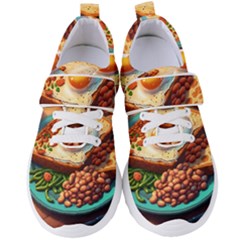 Ai Generated Breakfast Egg Beans Toast Plate Women s Velcro Strap Shoes by danenraven