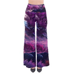 Landscape Landscape Painting Purple Purple Trees So Vintage Palazzo Pants by danenraven