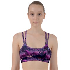 Landscape Landscape Painting Purple Purple Trees Line Them Up Sports Bra by danenraven