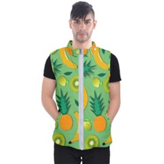 Fruit Tropical Pattern Design Art Pattern Men s Puffer Vest by Ravend