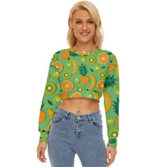 Fruit Tropical Pattern Design Art Pattern Lightweight Long Sleeve Sweatshirt by Ravend