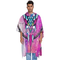 Owl Dreamcatcher Men s Hooded Rain Ponchos by Jancukart