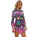 Owl Dreamcatcher Womens Long Sleeve Shirt Dress View3