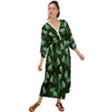 Plants Leaves Flowers Pattern Grecian Style  Maxi Dress View1