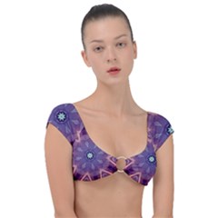 Abstract Glow Kaleidoscopic Light Cap Sleeve Ring Bikini Top by Ravend