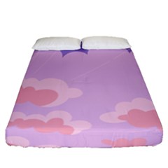 Sky Nature Sunset Clouds Space Fantasy Sunrise Fitted Sheet (queen Size) by Ravend