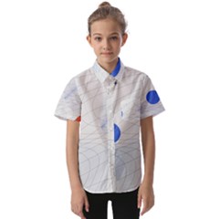 Computer Network Technology Digital Science Fiction Kids  Short Sleeve Shirt by Ravend