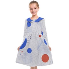 Computer Network Technology Digital Science Fiction Kids  Midi Sailor Dress by Ravend